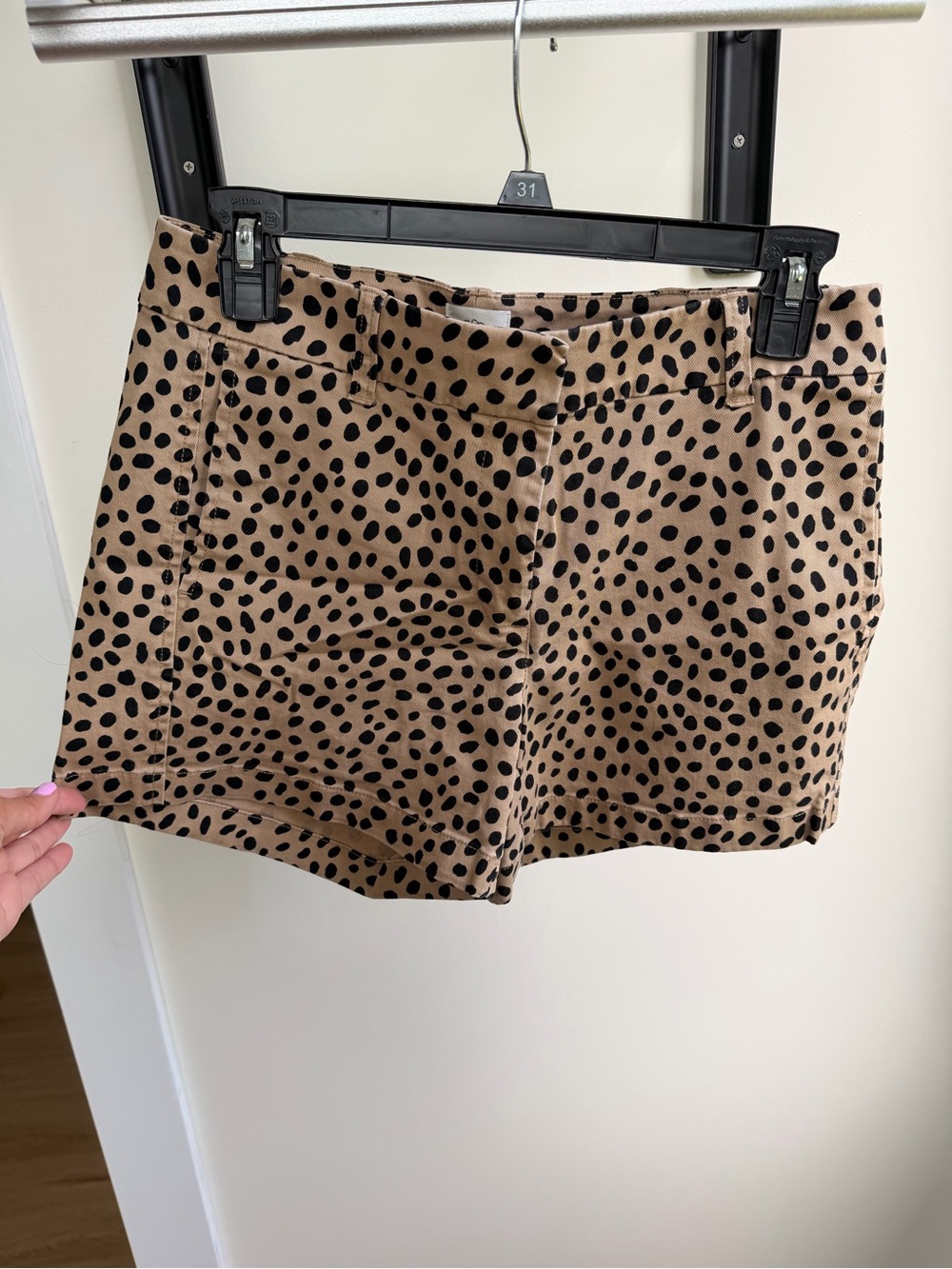J. Crew Tan and Black Leopard Print Shorts